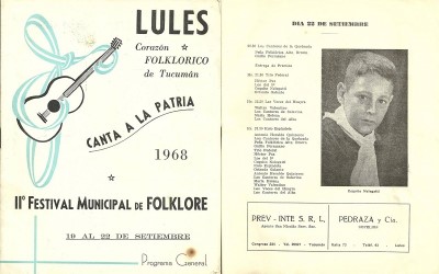 <strong style="color: #ff6600">1968</strong> Festival de Lules · Tucumán, Argentina