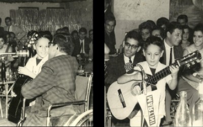 1966 · Junto al poeta y guitarrista Luis Pérez Pruneda . Córdoba, Argentina